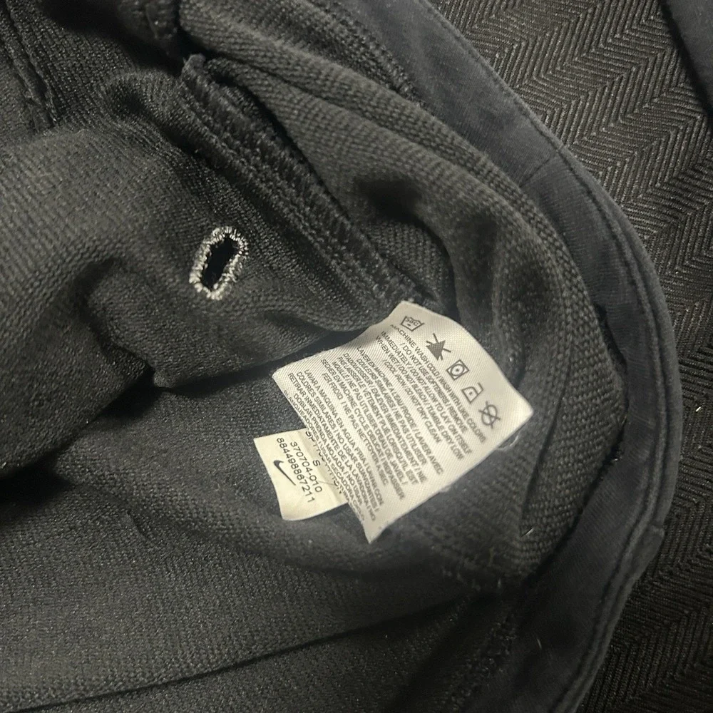 Nike Dri Fit Full Zip Up Jacket Womens Small Black Pockets Running 370704-010